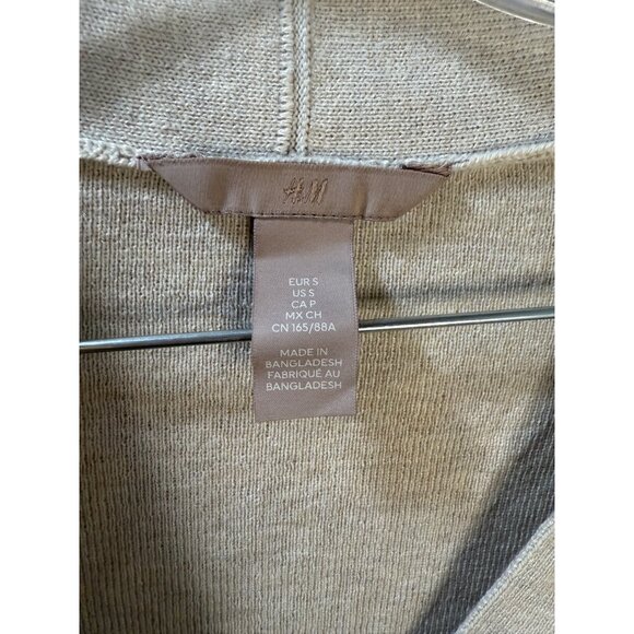H&M Womens Beige‎ Knit Cardigan Sweater S - Picture 3 of 6